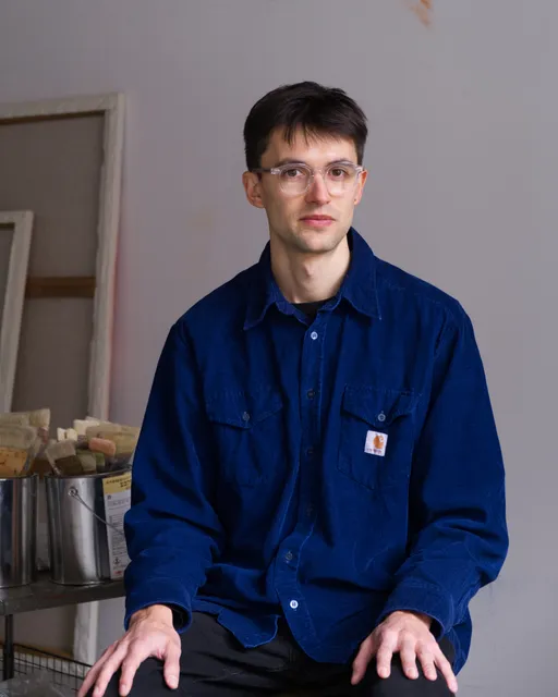 Paul Graßl in his studio
