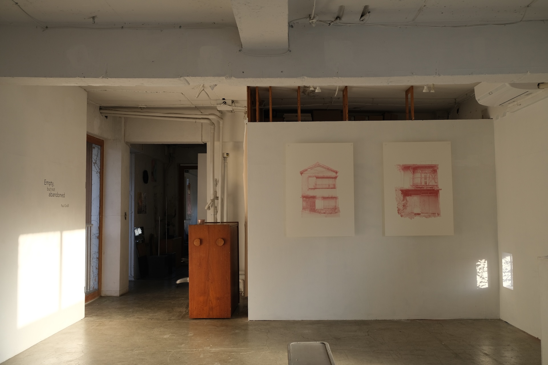 Exhibition image from Empty but not abandoned